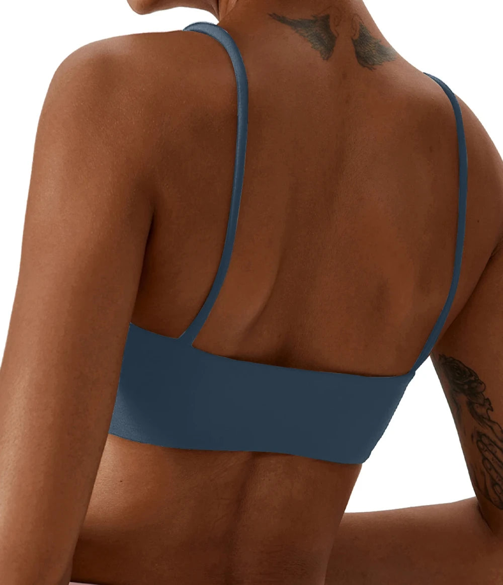 Cross Back Nylon Sports Bra
