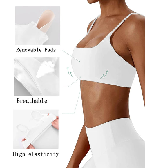 Cross Back Nylon Sports Bra