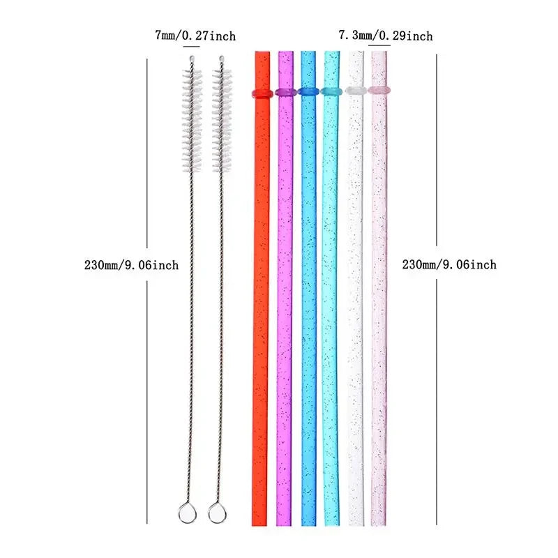 Reusable Glitter Drinking Straws