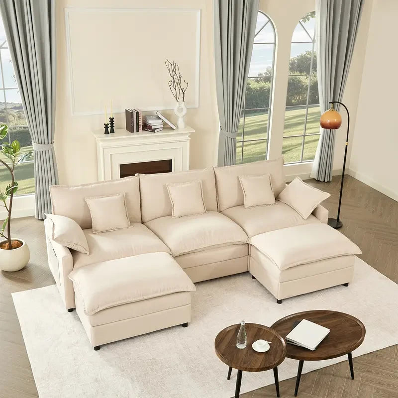 Modular U-Shaped Sectional Cloud Sofa